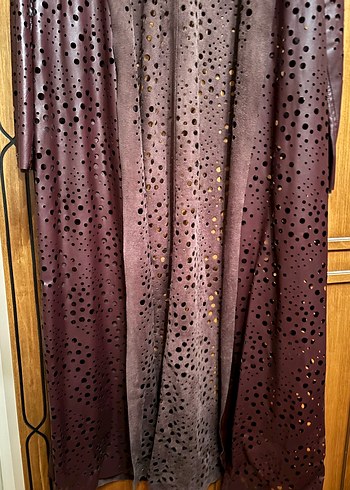 Uzun bordo kadın kap - Görsel 3