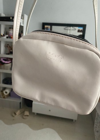 Beyaz Deri Kadın Çapraz Çanta - Görsel 2