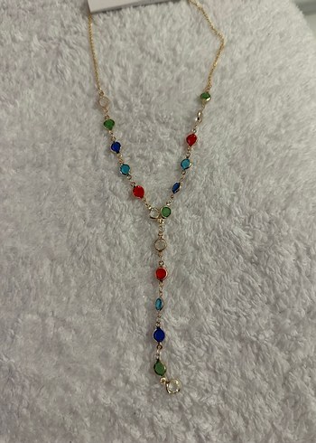 Renkli Boncuklu Uzun y Kadın Kolye - Görsel 4