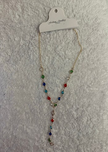 Renkli Boncuklu Uzun y Kadın Kolye - Görsel 6