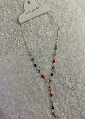 Renkli Boncuklu Uzun y Kadın Kolye - Görsel 5