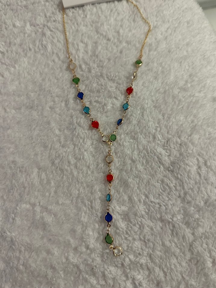 Renkli Boncuklu Uzun y Kadın Kolye - Görsel 4