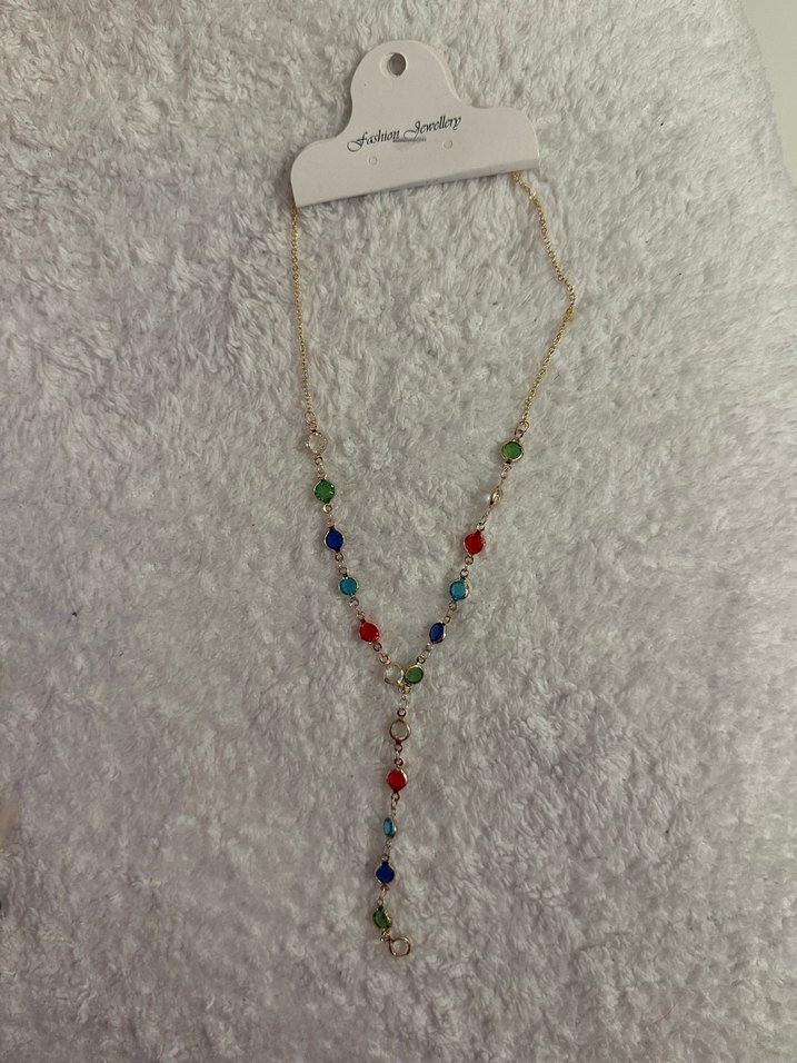 Renkli Boncuklu Uzun y Kadın Kolye - Görsel 2