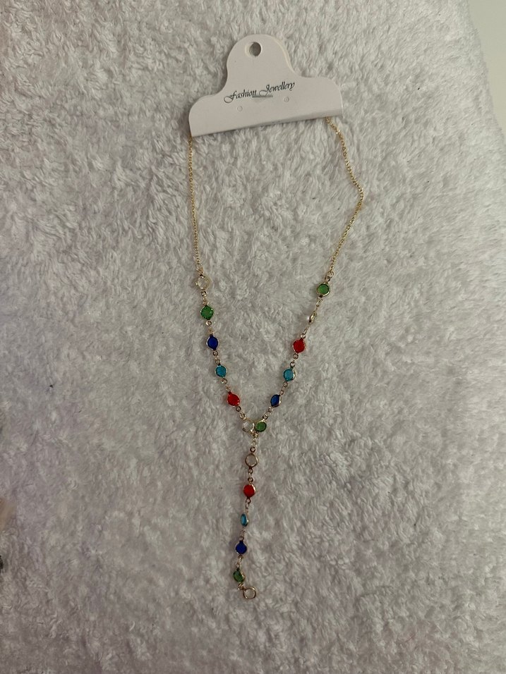Renkli Boncuklu Uzun y Kadın Kolye - Görsel 3