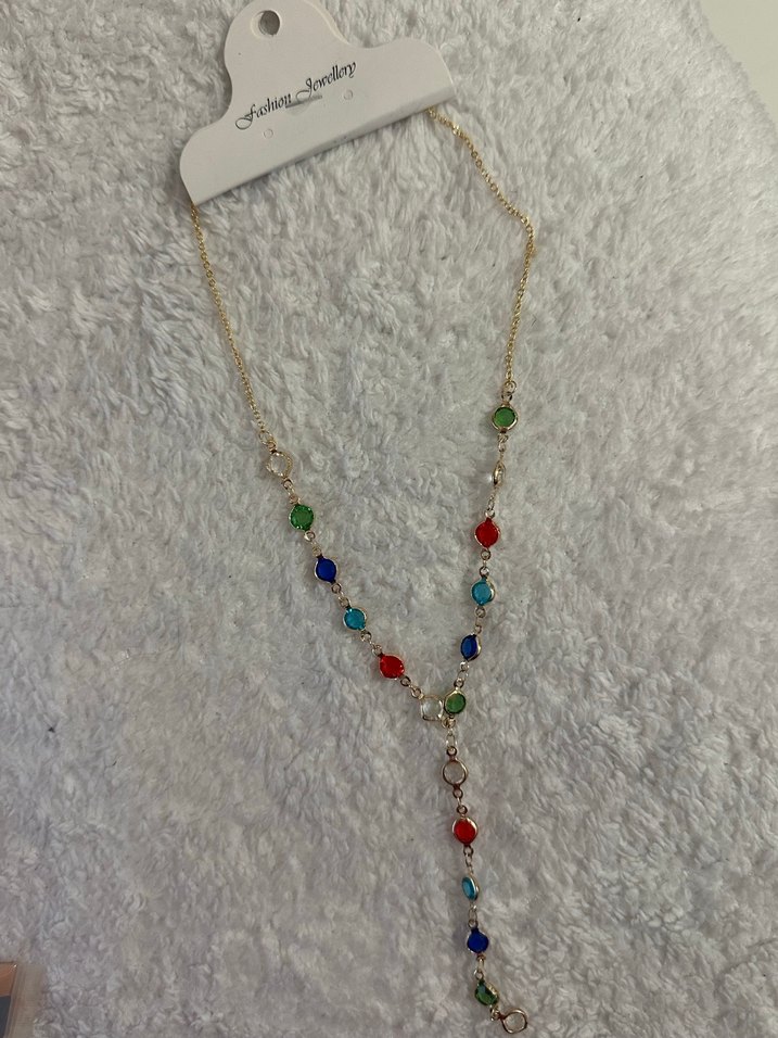 Renkli Boncuklu Uzun y Kadın Kolye - Görsel 5