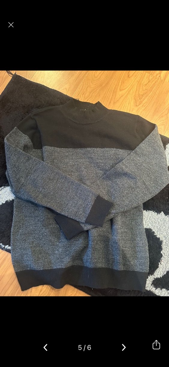 Gri Erkek Triko Bisiklet Yaka Kazak - Görsel 3