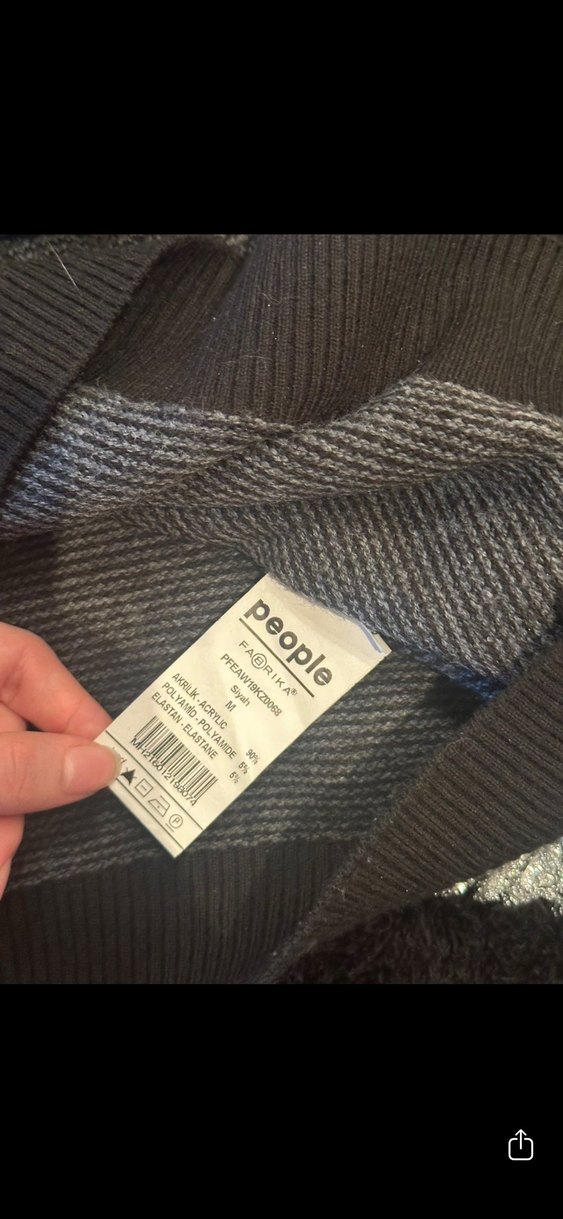 Gri Erkek Triko Bisiklet Yaka Kazak - Görsel 2