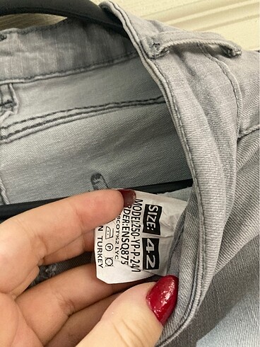 42 Beden gri Renk Addax kadın pantolon
