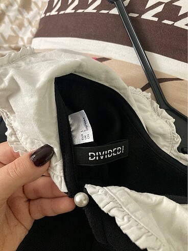 l Beden siyah Renk H&M Yaka detaylı Sweat