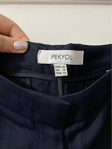 xl Beden İpekyol keten pantolon