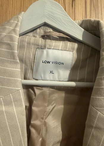 xl Beden Bej Kadın Keten Blazer Ceket