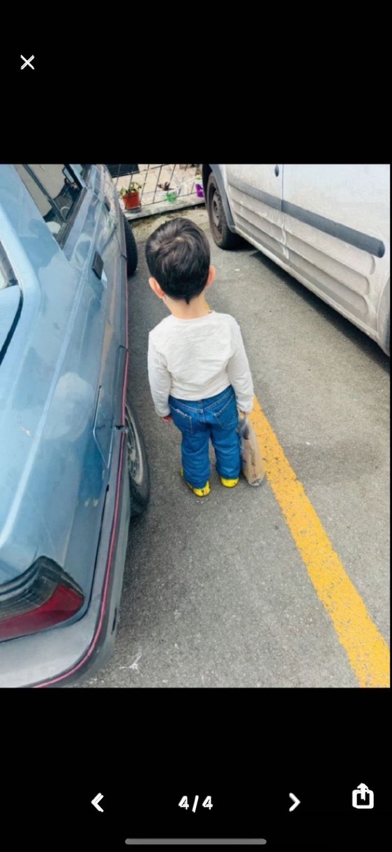 erkek yırtık Çocuk Mavi Bağcıklı Kot Pantolon 8 - Görsel 4