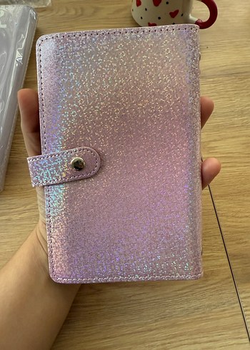 Pembe Parlak Deri Kadın Cüzdan bütce planlayıçı simli - Görsel 2