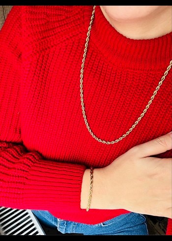 Çelik kolye bileklik Set - Görsel 2