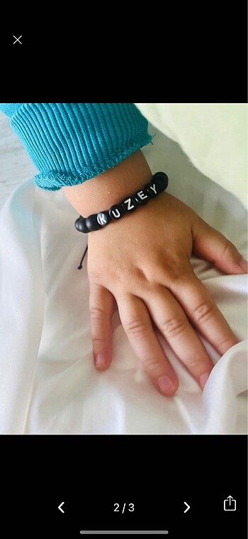 ismi özel boncuk bileklik - Görsel 2