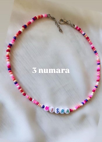 Accessorize Pembe Boncuklu Kısa Bohem Kolye