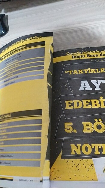 Beden Rüştü Hoca Taktiklerle Ayt Edebiyat Notları