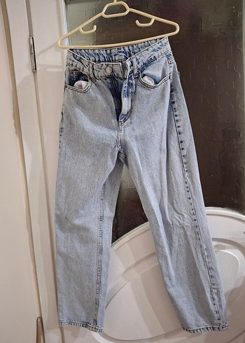 Yüksek Bel Düz Kesim Straight Jeans - Görsel 2