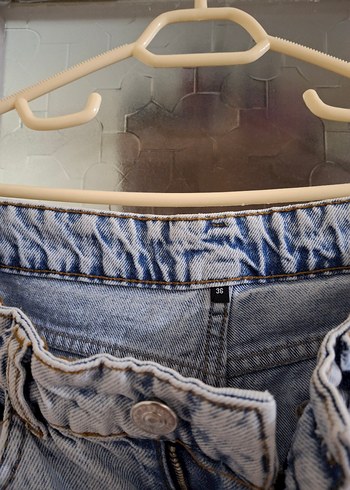 Yüksek Bel Düz Kesim Straight Jeans - Görsel 4