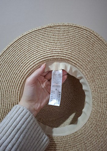 Bej Hasır Şapka - Görsel 4