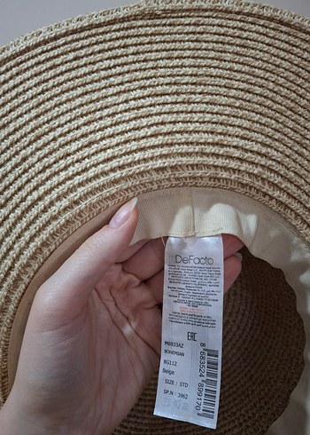Bej Hasır Şapka - Görsel 5