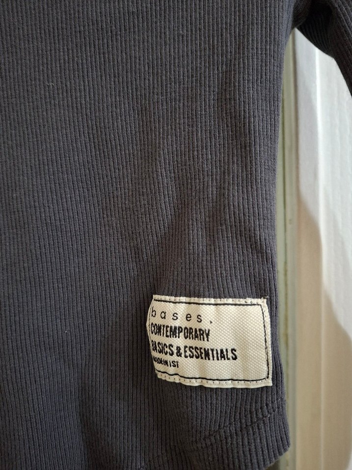 Pamuklu Uzun Kollu Fitilli Bluz - Görsel 3