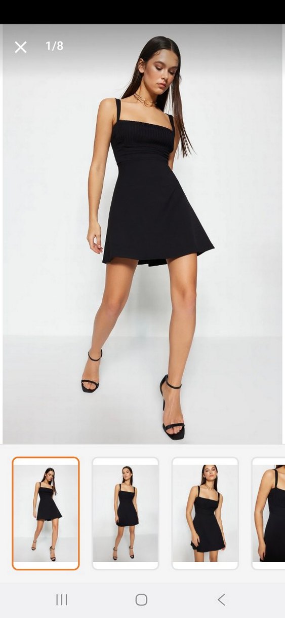 Dokuma Kısa Abiye Gece Elbisesi - Görsel 2