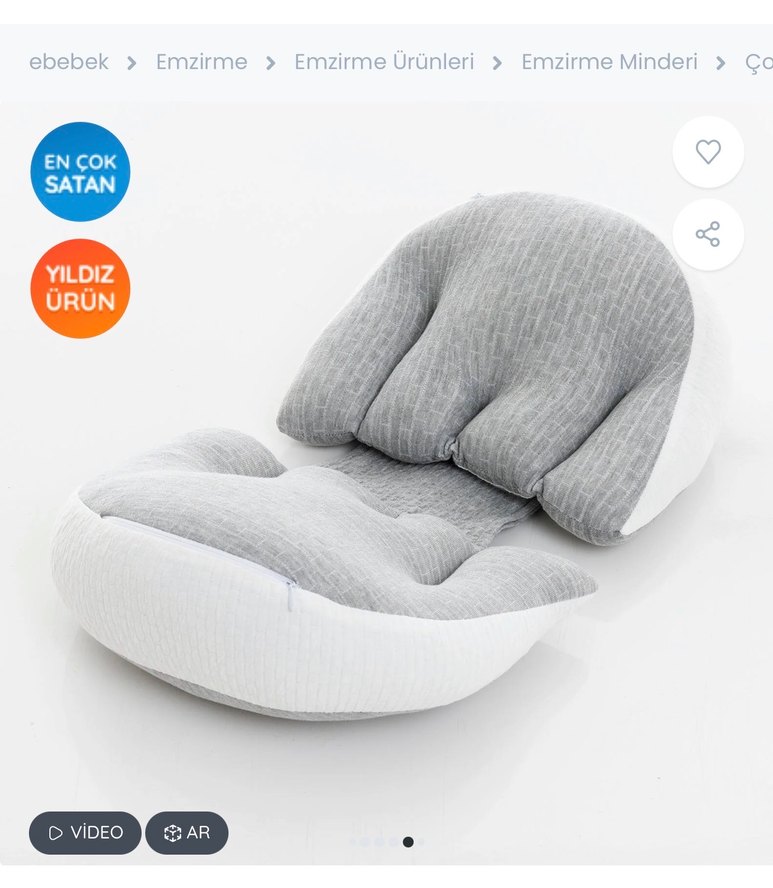 Gri Desensiz Hamile ve Emzirme Yastığı - Görsel 2