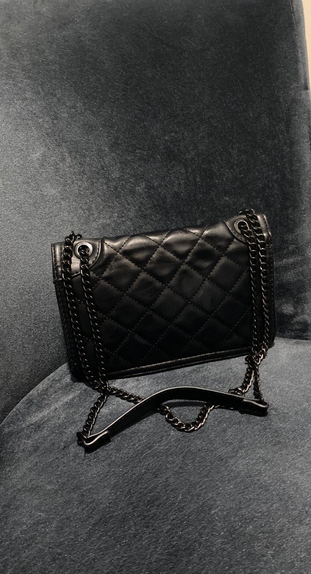 Stradivarius siyah deri çanta - Görsel 2