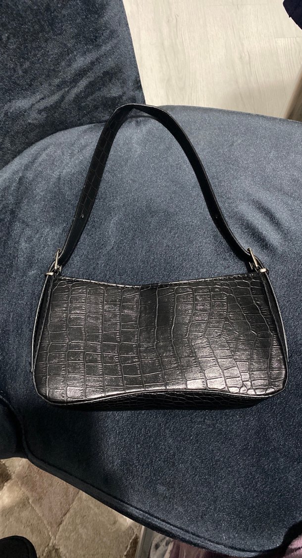 Addax siyah deri çanta - Görsel 2