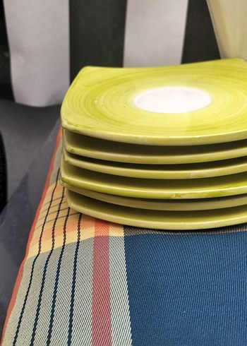 Çiçek Desenli Renkli Porselen Çay Seti - Görsel 2