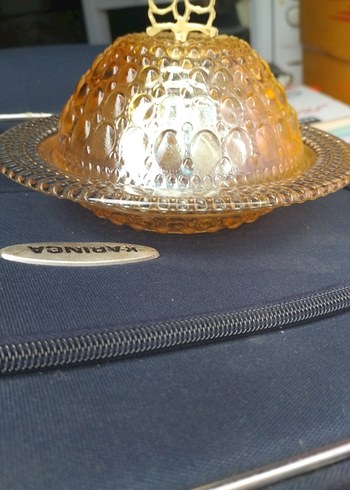 Altın Renkli Yılan Derisi Desenli Tabak - Görsel 4