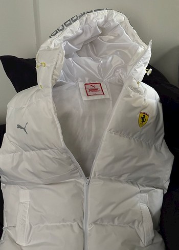 Beyaz Puma Ferrari Kapüşonlu Yelek - Görsel 7