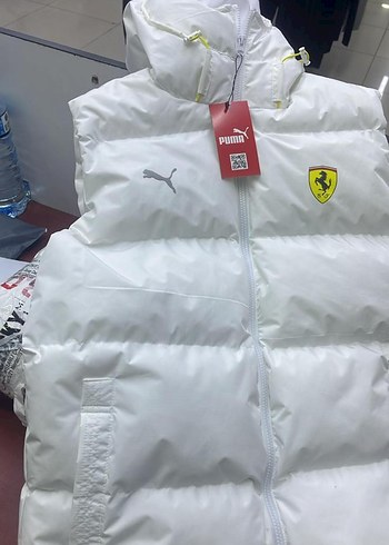 Beyaz Puma Ferrari Kapüşonlu Yelek - Görsel 2