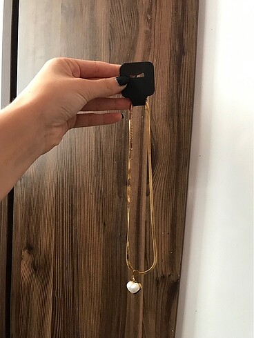Chanel İnci kalp italyan kolye
