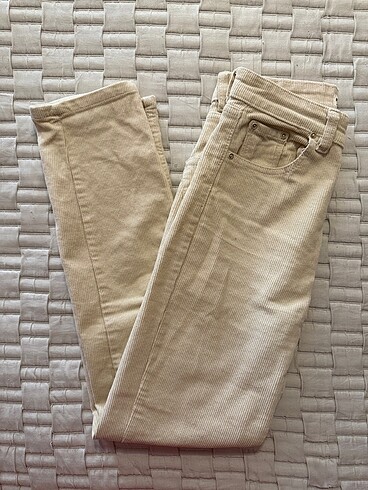 xs Beden Pull&Bear Krem Pantolon