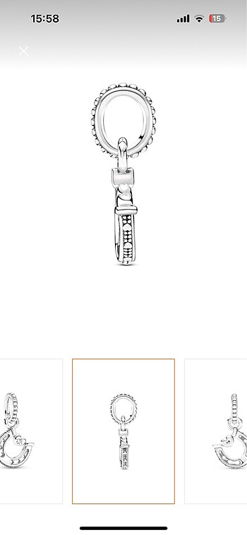 Pandora Uğurlu at nalı charm
