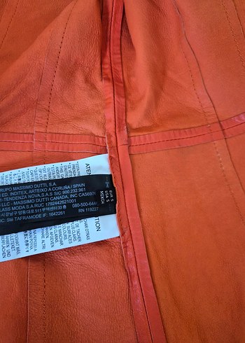 Massimo Turuncu Deri Kadın Gömlek - Görsel 4