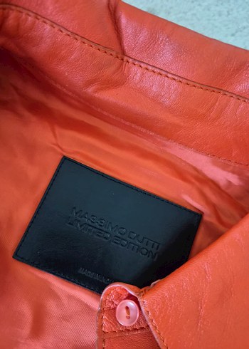 Massimo Turuncu Deri Kadın Gömlek - Görsel 2