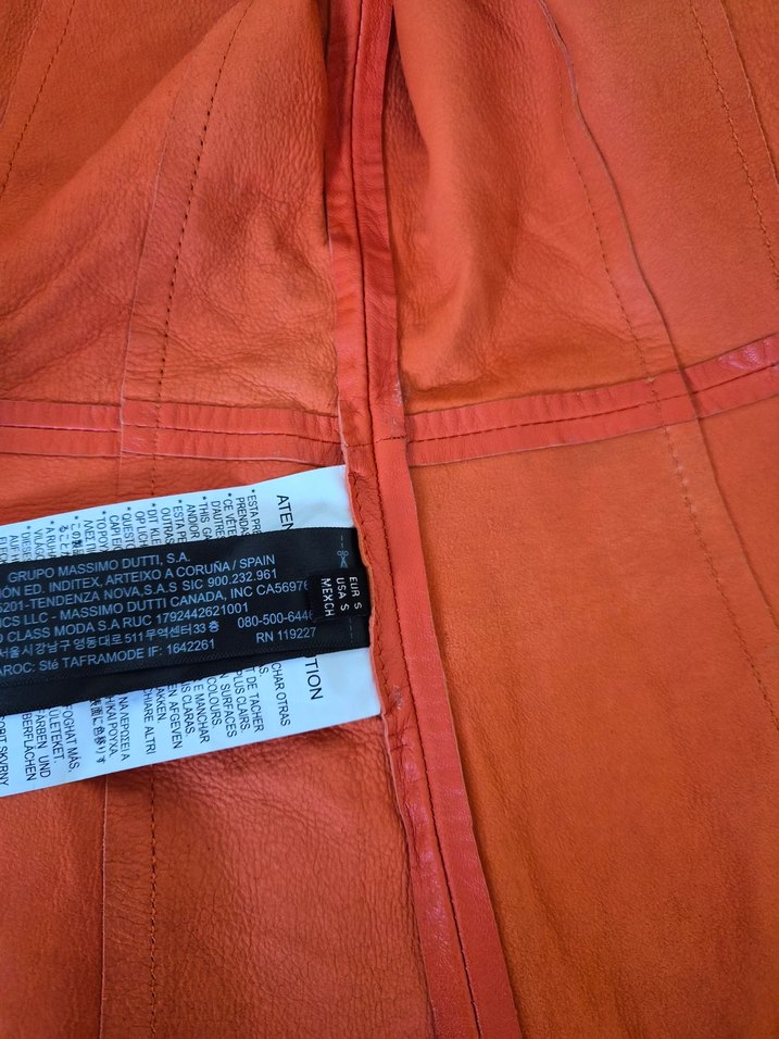 Massimo Turuncu Deri Kadın Gömlek - Görsel 4