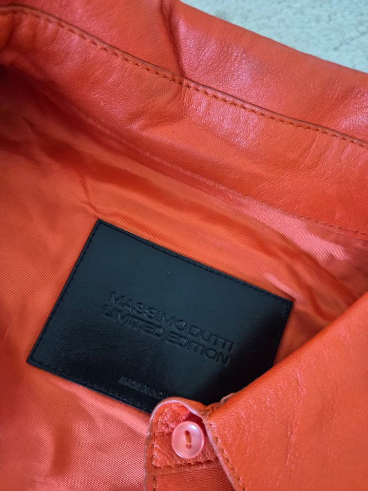 Massimo Turuncu Deri Kadın Gömlek - Görsel 2