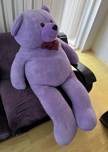 Beden 160 cm Mor Renkli Peluş Ayı Oyuncak