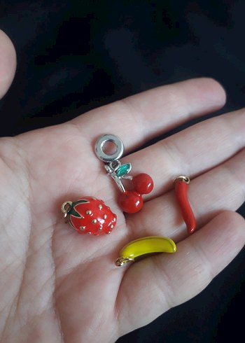 Renkli Boncuklu Meyve Charm Seti - Görsel 6