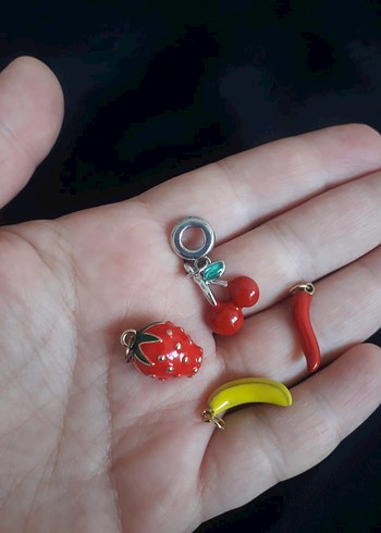 Renkli Boncuklu Meyve Charm Seti - Görsel 8