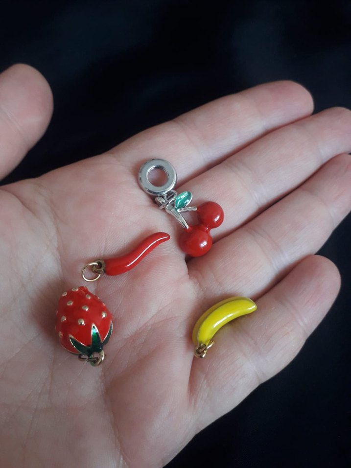 Renkli Boncuklu Meyve Charm Seti - Görsel 5