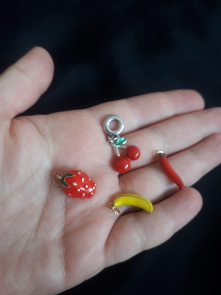 Renkli Boncuklu Meyve Charm Seti - Görsel 3