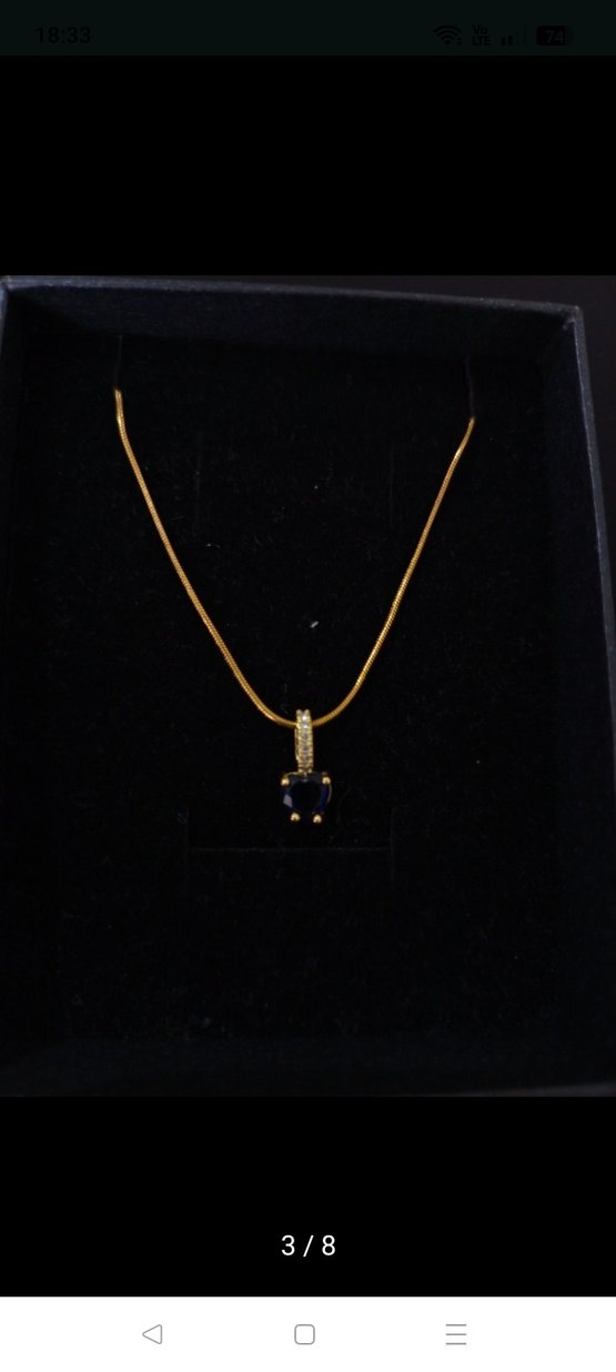 Altın Renkli Mini Zincirli Kolye - Görsel 3