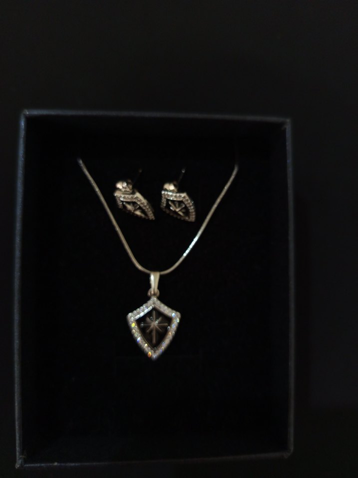 Klasik Gotik Mini Zincirli Kolye ve Küpe Seti - Görsel 3