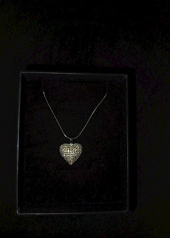 Gümüş Renkli Kalp Figürlü Kadın Kolye - Görsel 7