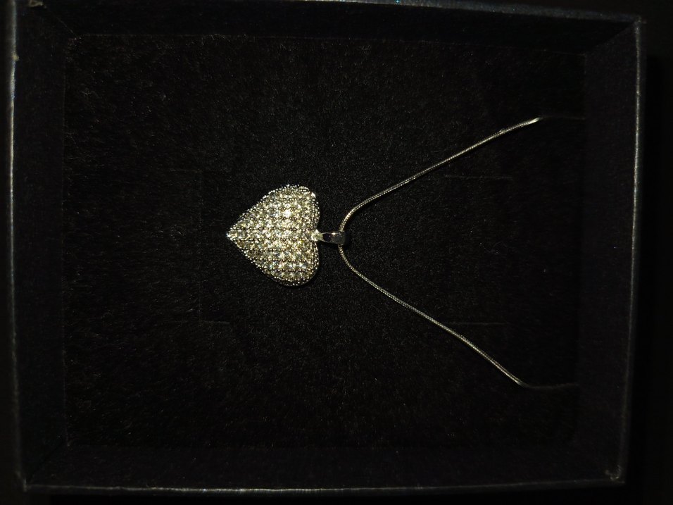 Gümüş Renkli Kalp Figürlü Kadın Kolye - Görsel 5